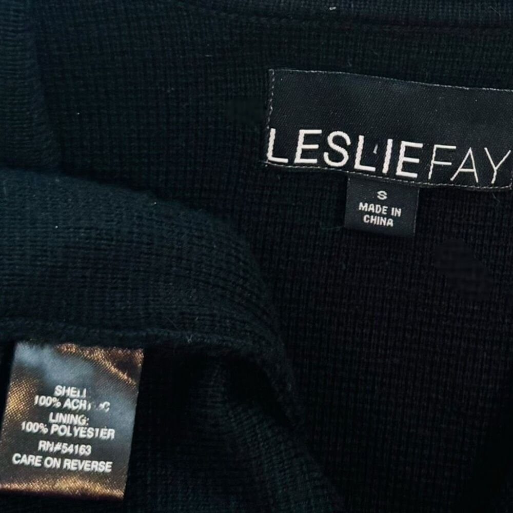 Leslie Fay Black Midi Dress Women’s Size Small - Picture 10 of 11